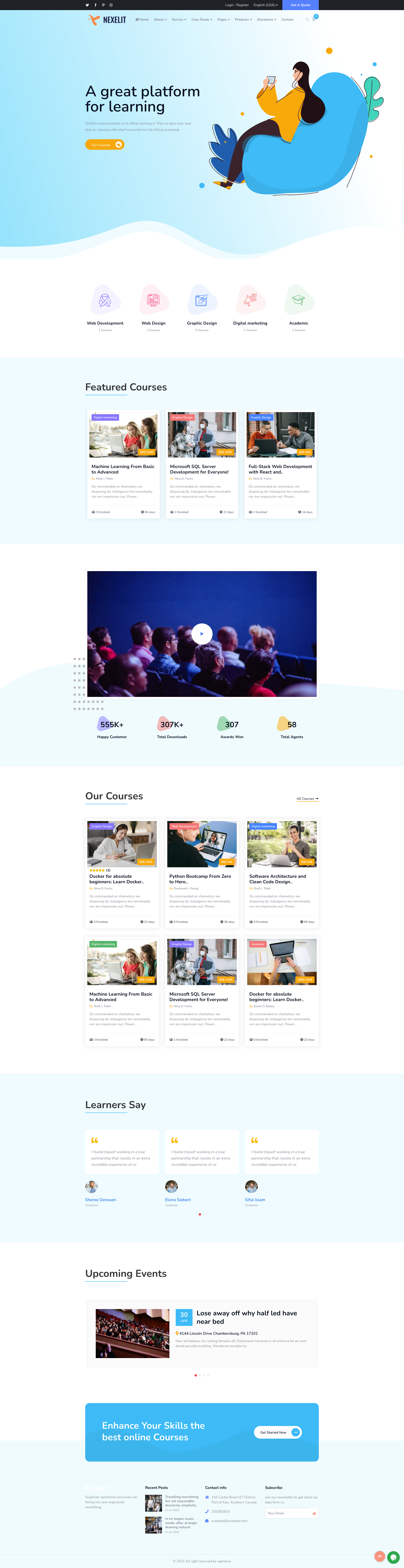 Nexelit - Multipurpose Website CMS & Business CMS